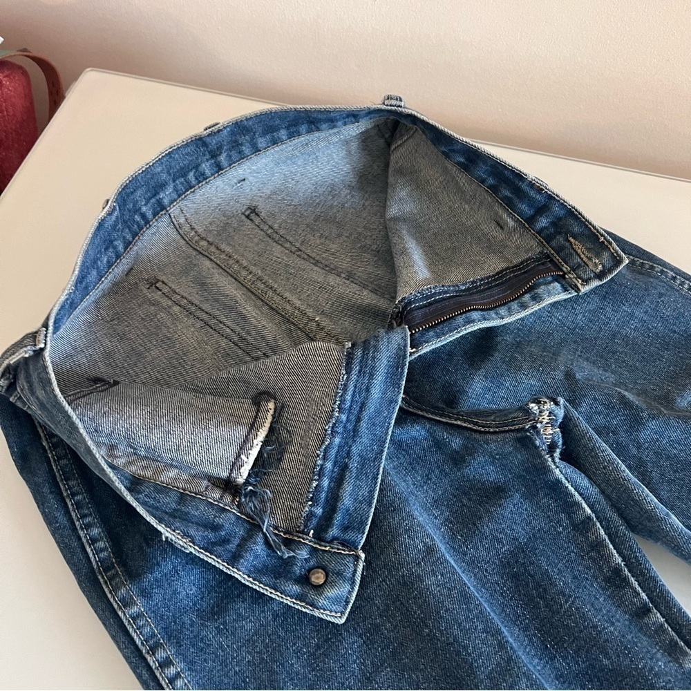FANCY ASS Vintage Jeans High Rise Straight Leg Blue Denim 90s - Picture 16 of 16